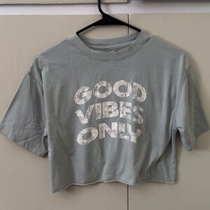 Good Vibes Only Graphic Tee - Gray